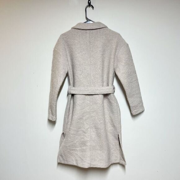 Anthropologie Joie Open front Belted Wool Blend Oatmeal Coat Sz S - Picture 2 of 10